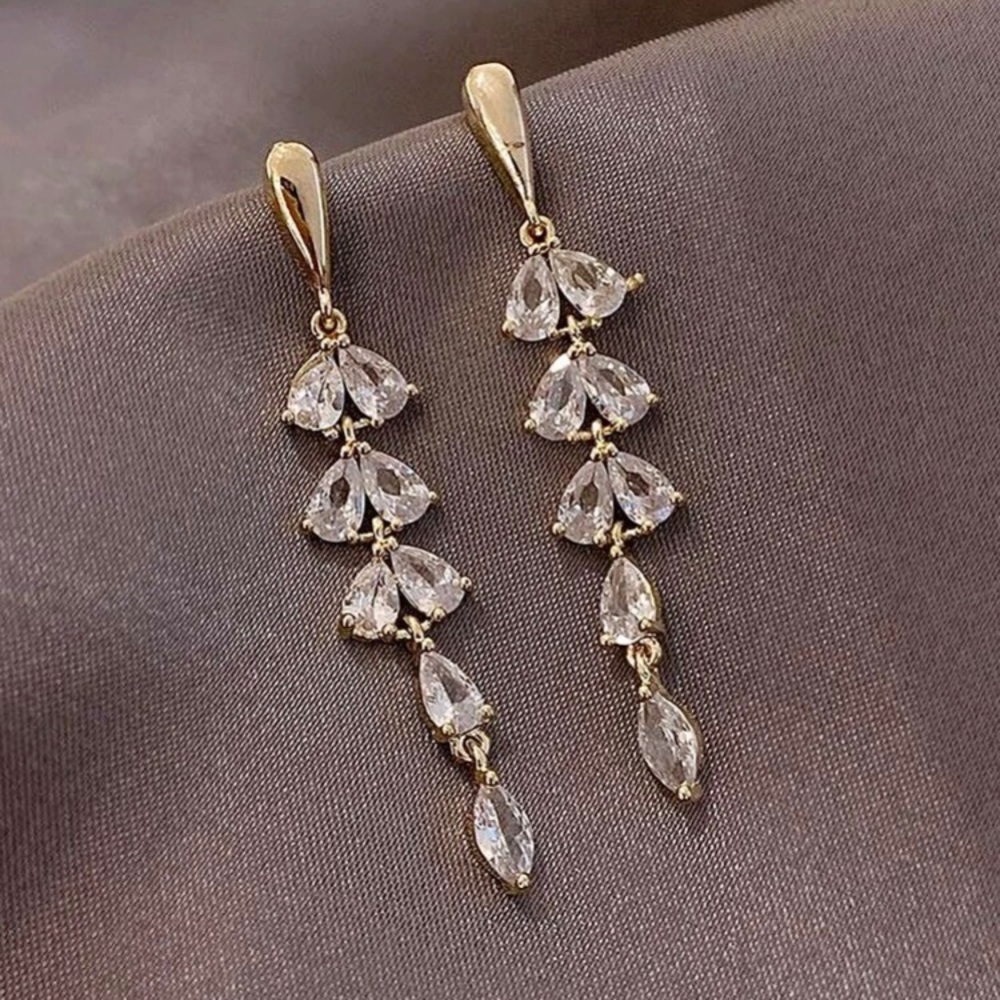 925 Sterling Silver Dangling Drop Stud Earrings